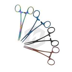 Pinzas de Carmalt de Rochester, abrazadera hemostática quirúrgica curvada de 5,5 pulgadas, instrumentos médicos de acero inoxidable con revestimiento de Color, veterinaria - Product Image 1