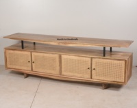 Meuble TV convertible de luxe moderne en bois massif, haute qualité, options personnalisables, pour téléviseurs 60-64 pouces, idéal salon et entrée - Vente chaude
