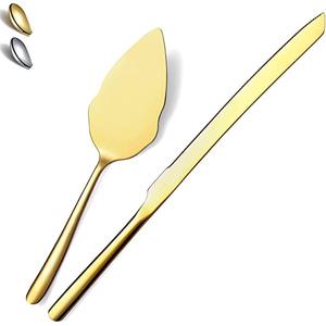 Service à gâteau de luxe pour événements or Restaurant métal haut miroir poli couverts convertir table cuillère ensemble de couverts - Product Image 2