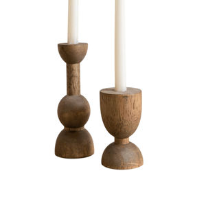 Portavelas de madera hecho a mano creativo, candelabro Vintage para el hogar y la cocina, portavelas de madera decorativo al precio más bajo - Product Image 3