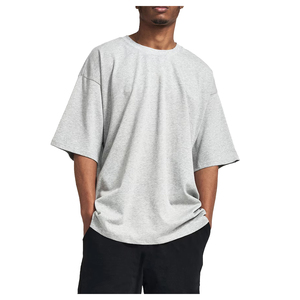 Comprar Camiseta de Algodón Personalizada, Camiseta Urbana de Color Liso, Camiseta Oversize de Algodón Pesado con Bordado Personalizado 2026 - Product Image 4