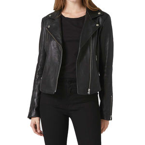 Abrigos de cuero de moda de aspecto atractivo para mujer informal Ropa formal para collage de oficina y abrigo de cuero universitario Estilo con cremallera - Product Image 5