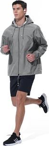 Veste de pluie unisexe, écologique, réversible, coupe-vent, imperméable, légère, pliable avec capuche, pour voyage, randonnée, cyclisme - Product Image 6