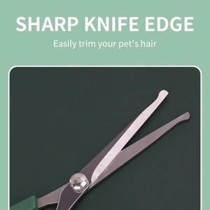 Ciseaux de toilettage pour animaux de compagnie Chi en acier inoxydable allemand Ciseaux à lames supercoupées à manche en plastique vert de taille personnalisée - Product Image 4