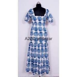 Robe midi moulante pour femme, élégante, 100% coton, écologique, à imprimé floral, respirante, lavable, à boutons, décontractée, manches courtes, été - Product Image 6