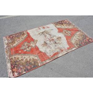 Tapis Turc Style Kilim Vintage, Rectangle 36x68 pieds, 10mm d'épaisseur, Laine, Latex, Patchwork Rouge Beige, pour Entrée, Couloir - Product Image 2