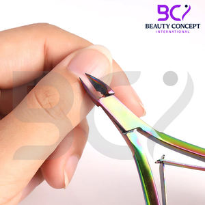 Herramientas de manicura para pedicura de uñas de acero inoxidable, pinzas para cutículas ligeras de fácil agarre para uso en los dedos, multicolor - Product Image 4