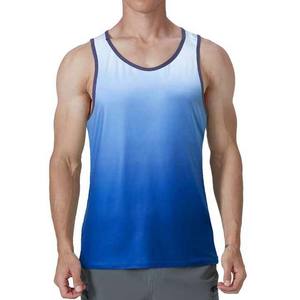 Custom Wholesale High Quality 100% Polyester Quick Dry Lifting Muscle Training Fitness Gym <b>Singlet</b> <b>for</b> <b>Men</b> - Product Image 4