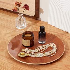 ถาดเสิร์ฟทรงกลมทำมือ ถาดตกแต่งสำหรับตกแต่งบ้าน ถาดวางบนเคาน์เตอร์ครัวสำหรับงานปาร์ตี้ ทำด้วยมือ ปรับแต่งได้ - Product Image 4