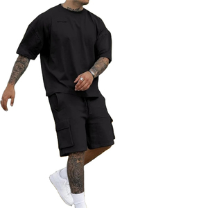 Camiseta transpirable de alta calidad para hombre y conjunto corto de verano para hombre, conjunto de verano cómodo de manga corta a bajo precio, conjunto de verano transpirable - Product Image 1