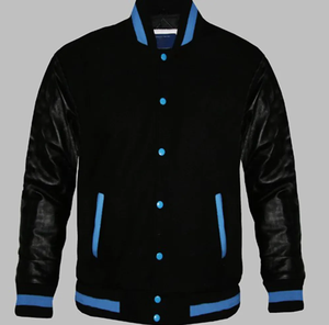 Men's Custom Letterman Varsity Jacket Square Collar Winter Casual Canvas <b>Fabric</b> Customized Color & Logo Big Size <b>Wool</b> Lined - Product Image 4