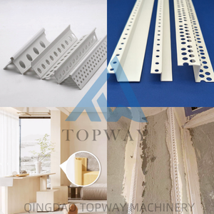 Ligne de production de perles <span class=keywords><strong>d</strong></span>'arrêt de plâtre <span class=keywords><strong>d</strong></span>'angle pour cloisons sèches en PVC Machine de fabrication de protecteur de garniture de bord plat dur en plastique - Product Image 6