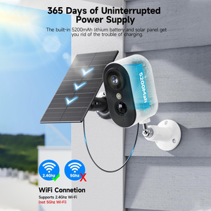 3MP太阳能摄像机双向音频4G Wifi PTZ运动检测室外电池无线Wifi太阳能闭路电视安全摄像机 - Product Image 2