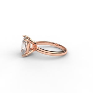 IGI Certified Oval Cut Lab Grown Diamond Solitaire Engagement / Wedding <b>Ring</b> in 14K White / Rose & Yellow Gold - Product Image 2