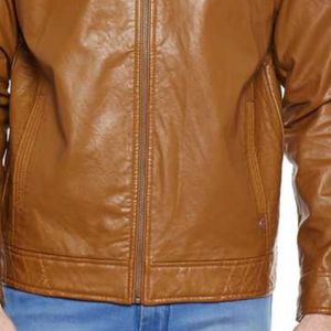 Vente chaude Veste en cuir pour homme sur mesure Coupe ajustée Col montant Fermeture éclair Décontractée Imperméable Respirante Vente d'hiver - Product Image 3