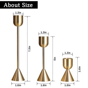 Bougeoir en métal doré de haute qualité de style sophistiqué éclairage élégant pour la maison événements de noël jardin gracieux - Product Image 5