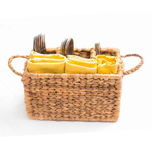 Porta cubiertos de jacinto de agua, contenedor de cubiertos, cesta natural para guardar cubiertos - Product Image 6