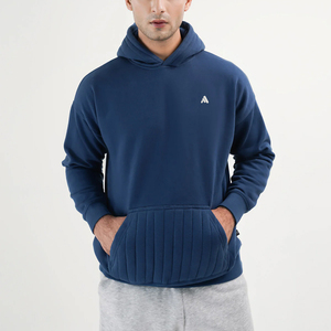 Sweat à capuche unisexe en molleton 100% coton, coupe classique, avec logo personnalisé brodé sur le devant, service OEM, poche, écologique, 320g - Product Image 1