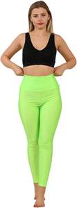 High Waist Athletic <b>Knitted</b> Breathable Compression Fit Inner Pockets Tummy Control Women's Shiny <b>Leggings</b> Yoga Sports Disco - Product Image 2