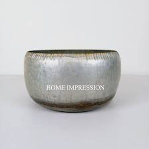 Venta al por mayor último diseño de alta calidad galvanizado forma redonda cuenco para servir vajilla Mesa diseño japonés regalo de Navidad - Product Image 1