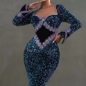 Rajgadhia exporte taille personnalisée couleur robe de soirée 116 plein perlé travail manuel taille naturelle pour les fêtes de mariage quantité minimale de commande 5 pièces - Product Image 1