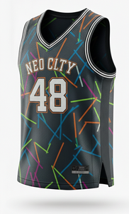 Camiseta de Baloncesto Personalizada Estilo Profesional para Hombre, Sublimada, Malla Birdseye, Logotipo Frontal, Transpirable, Secado Rápido - Product Image 3