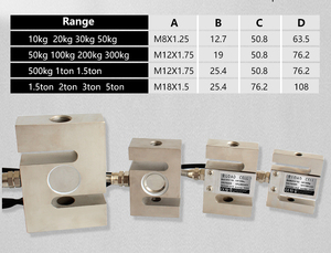 Cella di carico tipo S 1t 2t 3t 5t 7t pressione pressione di compressione sensore S tipo cella di carico - Product Image 5