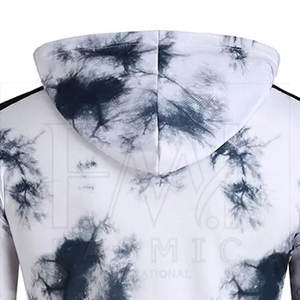 Sudadera con capucha de fitness para hombre de tela de algodón 100% de tendencia, tinte de corbata de alta calidad con patrón sólido de bolsillo para invierno - Product Image 5