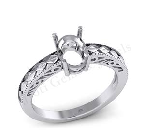 Lunette en argent sterling 925 personnalisée pierre de montage plaqué or cadeau d'anniversaire élevé pour les femmes lunette pré-entaillée cadeau exportation - Product Image 1