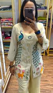 Conception de paon ensemble de cordon de soie scintillante broderie lourde paillettes perle travail Style traditionnel pur tissu dentelle bordure détaillant fête - Product Image 2