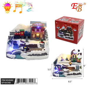 8.5 \ "X6 \" moderno ornamento per la casa di Natale fatto a mano decorazioni alla moda di alta qualità artigianato Lite e Musical 6 pz/CS - Product Image 1