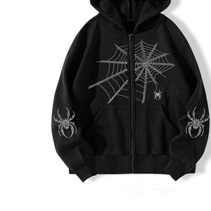 Sudadera con Capucha y Logotipo de Diamantes de Imitación para Hombre, Fabricación OEM, 100% Algodón, Moda de Invierno, Hecho en Pakistán - Product Image 1