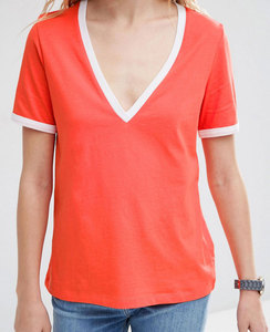 Factory Direct Women's Quick Dry 100% Cotton T Shirt Fitted Production Factory Screen Print Embroidery Service - Product Image 1