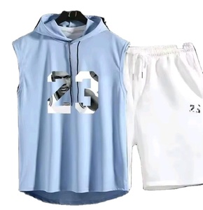 Conjunto de Dos Piezas para Hombre, Camisa de Manga Larga con Estampado Otoñal y Bloques de Color, con Doble Bolsillo, Color Sólido - Product Image 2