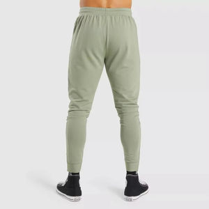 OEM al por mayor de encargo de los hombres pantalones de chándal de alta calidad de algodón Spandex pantalones de chándal casuales con cordón de la cintura media de lana en blanco - Product Image 2