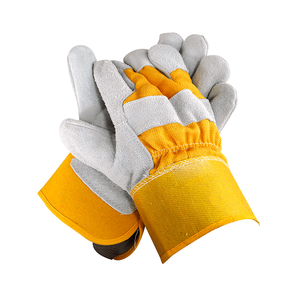 Guantes de trabajo de cuero dividido de vaca de alta calidad Guantes DE SEGURIDAD canadienses de larga duración XL Características anticorte que proporcionan una excelente - Product Image 3