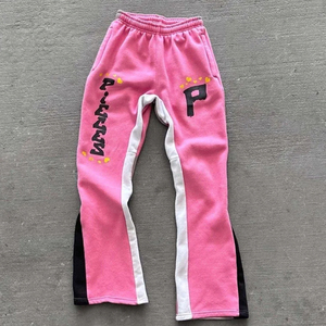 Impression par transfert de chaleur personnalisée empilée pantalons de survêtement évasés pour hommes joggers haute qualité 100% polyester hiver grande taille Y2k Cargo - Product Image 3