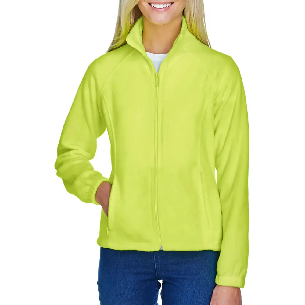 Womens Full Zip Fleece Jacket Safety Yellow