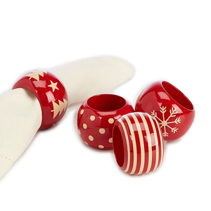Rond de serviette coeur rouge, rond de serviette en métal pour les dîners de mariage, la salle à manger, les réunions de famille et les occasions spéciales - Product Image 3
