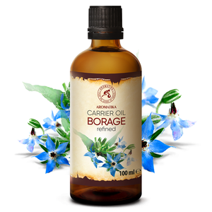 Huile de Bourrache Aromatika 100ml, Huile de Graines de Borago Officinalis, Huile Végétale Vierge Riche en GLA pour Anti-Âge, Eczéma et Soins Post-Exfoliation - Product Image 1