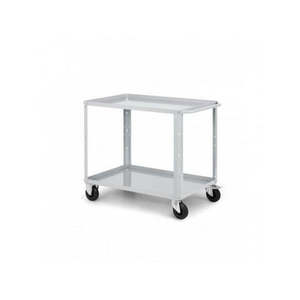 Clever 2-Shelf <b>Trolley</b> with Four-Wheel <b>Platform</b> Small Metal Iron Tool Organizer - Product Image 1