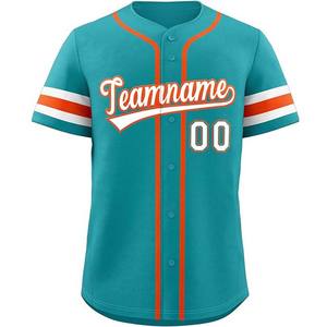 Nom de l'équipe personnalisé broderie imprimé vêtements de sport Baseball Softball porter maillot noir couleur blanc rayures respirant adulte chemises - Product Image 3