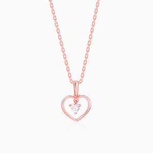 Cadena con Colgante de Oro Rosa de 18K para tu Amor, Joyería Clásica y Moderna con Circonita, Diamante, Perla como Piedras Principales y Baño de Rodio - Product Image 2