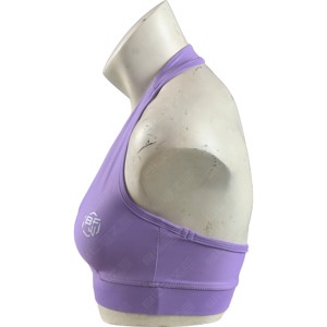 Personnalisé Léger Polyester Spandex Respirant Soutien-Gorge De Sport À Dos Racerback Une Épaule Crop Yoga Sportswear Plus - Product Image 5