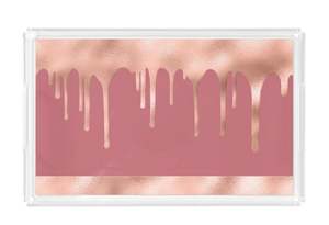 Plateau de service en acrylique imprimé à la conception simple, idéal pour la maison, la table et les repas, plateau de forme personnalisable pour service de restauration rapide - Product Image 4