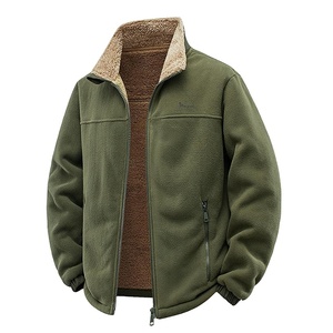 <b>Mens</b> Sweat <b>Jacket</b> with Inner Wool Lining Warm Winter Hoodie Soft Comfortable Casual Sports Outerwear for Cold Weather - Product Image 3