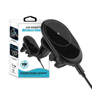 Support de téléphone magnétique sans fil pour voiture, fixation sur grille d'aération, universel pour tous les smartphones, charge rapide 12-24V - Product Image 3