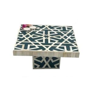 ที่วางเค้กวันเกิดและงานแต่งงานทำจากไม้ชุดงานหัตถกรรมจากอินเดียฝังมุกและทำจากเรซิน - Product Image 1