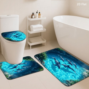 Custom Printed Bath <b>Mat</b> <b>Bathroom</b> Rug <b>Set</b> for <b>Bathroom</b> Non-Slip Shower Curtain Bath <b>Mat</b> - Product Image 1