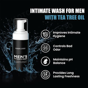 Lavado íntimo orgánico para hombres con <span class=keywords><strong>aloe</strong></span> <span class=keywords><strong>vera</strong></span> y aceite de árbol de té, uso diario equilibrado de pH-Control de picazón/olor, etiqueta privada y OEM - Product Image 3